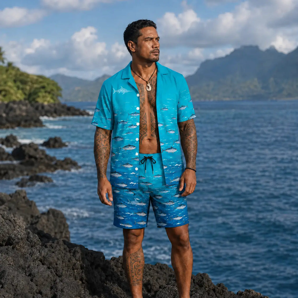 ‘Ā‘AHI set — Bleu Grand Large