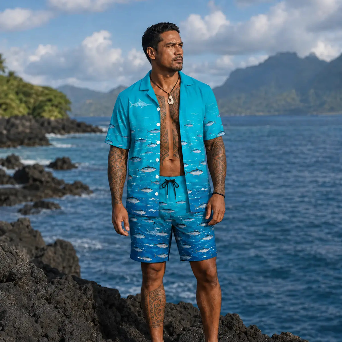 ‘Ā‘AHI set — Bleu Grand Large