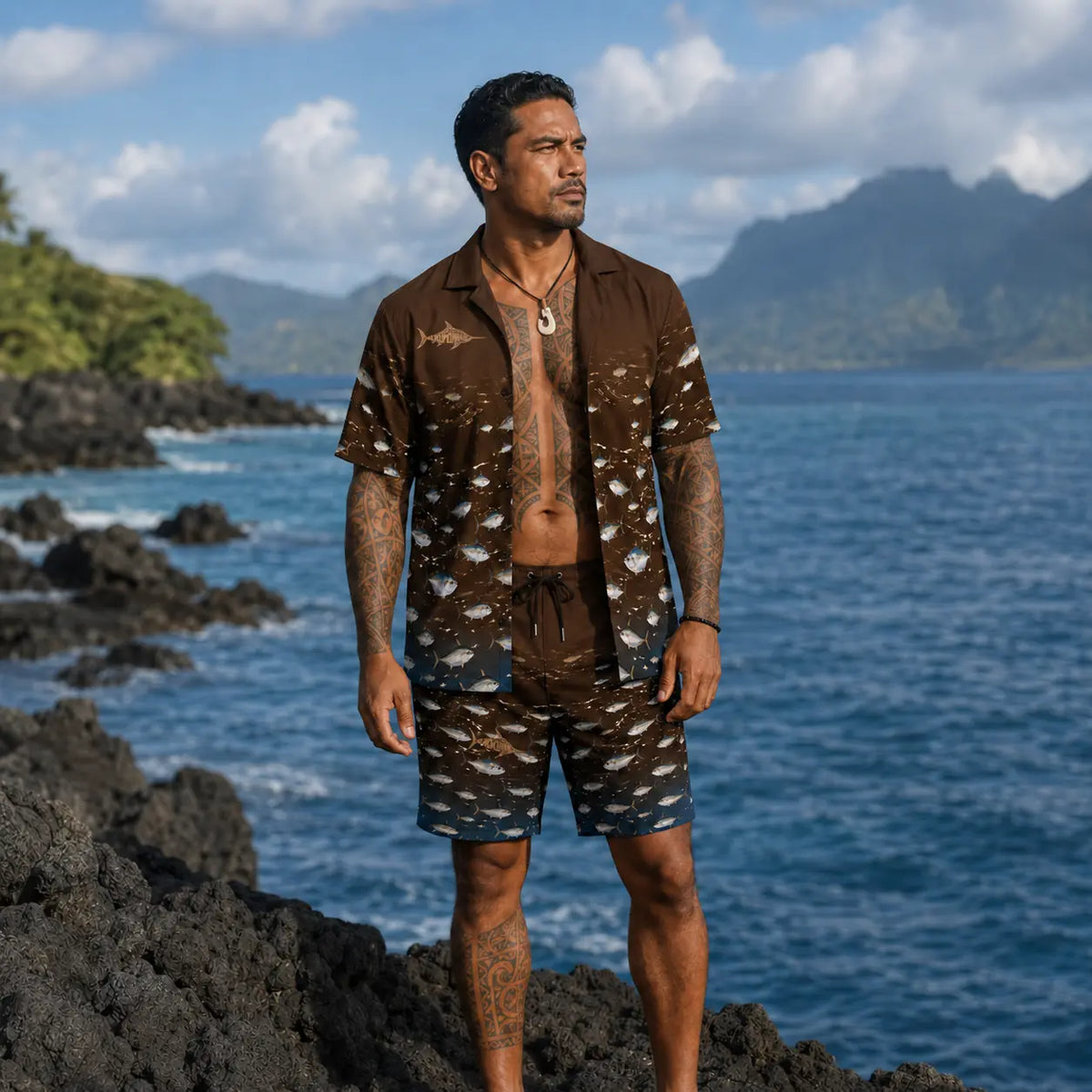 ‘Ā‘AHI set — Marron Terre