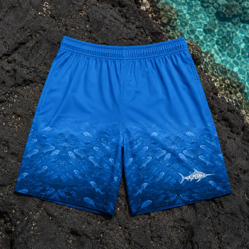 ‘ŌHOPU shorts — Bleu Océan