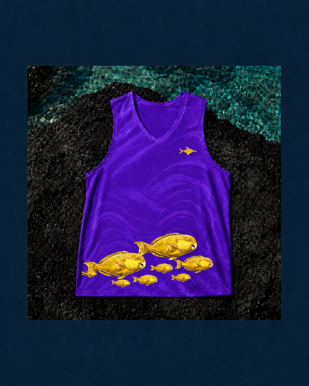 PA‘ATI – haut violet électrique, poissons dorés